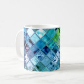 開いた海のモザイク芸術の~のカスタムの選り抜きスタイル及びサイズ コーヒーマグカップ (正面左)