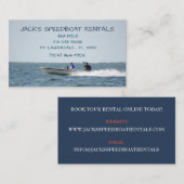 開いた海レンタル船にスピードボート 名刺 (正面/裏面)