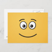 開いた目で微笑む顔 ポストカード (正面/裏面)