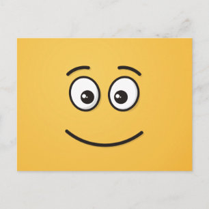 開いた目で微笑む顔 ポストカード