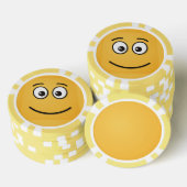 開いた目で微笑む顔 ポーカーチップ (積み重ね)