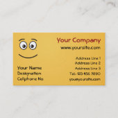 開いた目で微笑む顔 名刺 (正面)