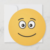 開いた目で微笑む顔 招待状 (正面)