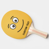 開いた目で笑顔の顔卓球ラケット 卓球ラケット (横)