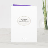 開いた窓の紫の海日 カード (裏面)