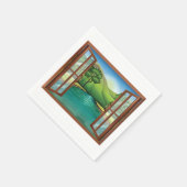 開いた窓を通って川の紙ナプキンス スタンダードカクテルナプキン (角)