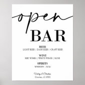 開いた結婚バーの記号16x20 ポスター (正面)