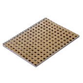 開いた織り方の藤杖の写真のノート ノートブック (左側)