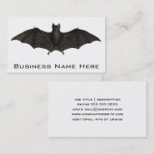 開いた翼が付いているこうもり 名刺 (正面/裏面)