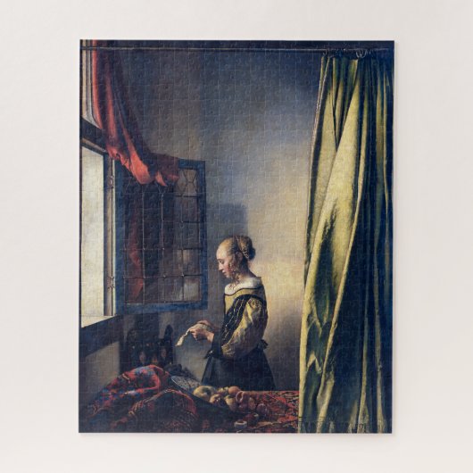 開いた読窓からの少女の手紙 | Vermeer | ジグソーパズル (縦)