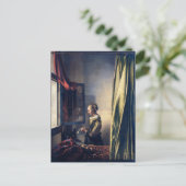 開いた読窓からの少女の手紙 | Vermeer | ポストカード (スタンド正面)