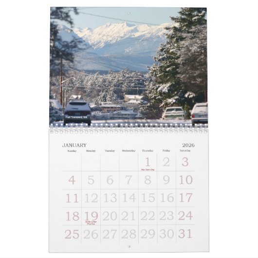 開いた道2011年 カレンダー (1月 2026)