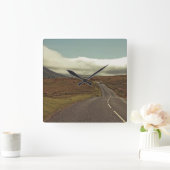 開いた道 スクエア壁時計 (ホーム)