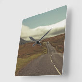 開いた道 スクエア壁時計 (傾斜)