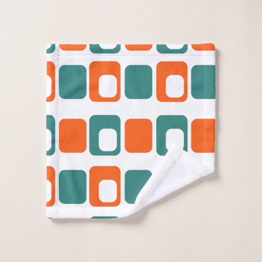 開いた長方形と閉じた長方形 バスタオルセット (ウォッシュタオル)