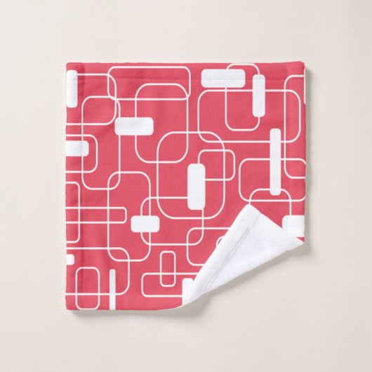 開いた長方形と閉じた長方形 バスタオルセット (ウォッシュタオル)