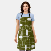 開いた長方形と閉じた長方形 – 迷彩柄 エプロン (着用した状態)