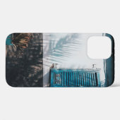 開いた青いルーバー窓 Case-Mate iPhoneケース (裏面 (横))