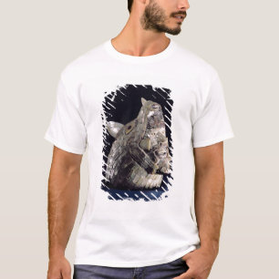 開いた顎の人間の頭を持つ動物の頭部 Tシャツ