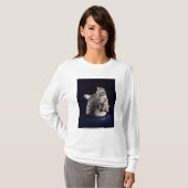 開いた顎の人間の頭を持つ動物の頭部 Tシャツ (正面フル)