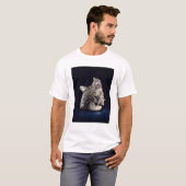 開いた顎の人間の頭を持つ動物の頭部 Tシャツ (正面フル)