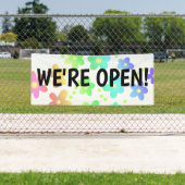 開いた！レインボーフラワーズビジネスバナー 横断幕 (インサイチュ)