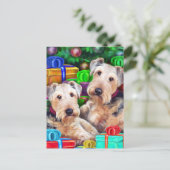 開いたAiredaleのクリスマス今 シーズンポストカード (スタンド正面)