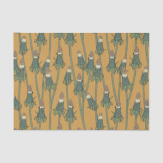 開いていないタンポポのパターン 薄葉紙