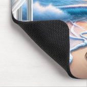 開いているウィンドウのビーチハート マウスパッド (コーナー)