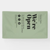 開いているシンプルはっきりした文字の編集可能な色 横断幕 (横)