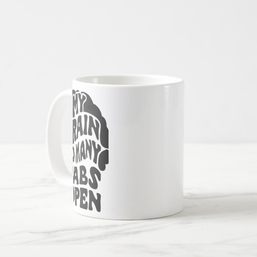 開いているタブの数が多すぎる – 開いているシール コーヒーマグカップ (正面左)