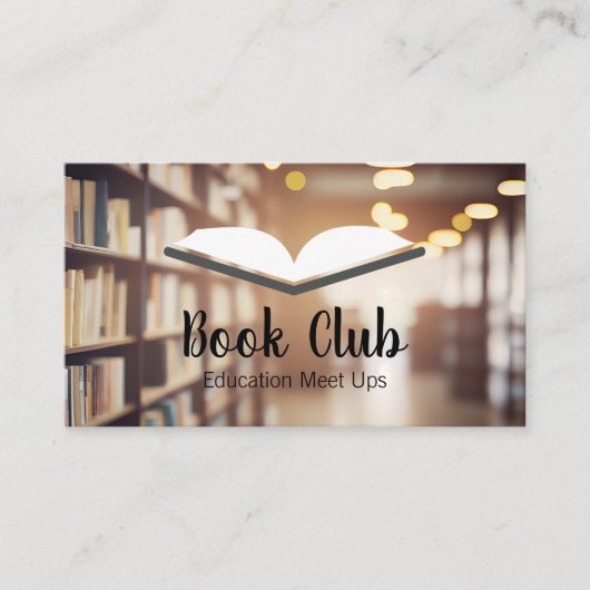 開いている本 | ライブラリ | 教育 名刺 (正面)