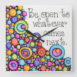 開いている スクエア壁時計