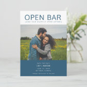 開おもしろいいたバー写真の結婚式の日付を保存 セーブザデート (スタンド正面)