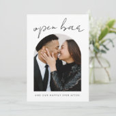 "開おもしろいバー"写真結婚式の日付を保存 セーブザデート (スタンド正面)