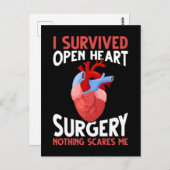 開おもしろい開ハート手術回復 ポストカード (正面/裏面)