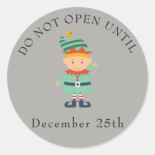 開かない小妖精や小人 ラウンドシール (正面)