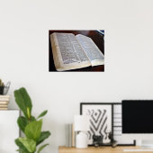 開かれた聖書 ポスター (ホームオフィス)
