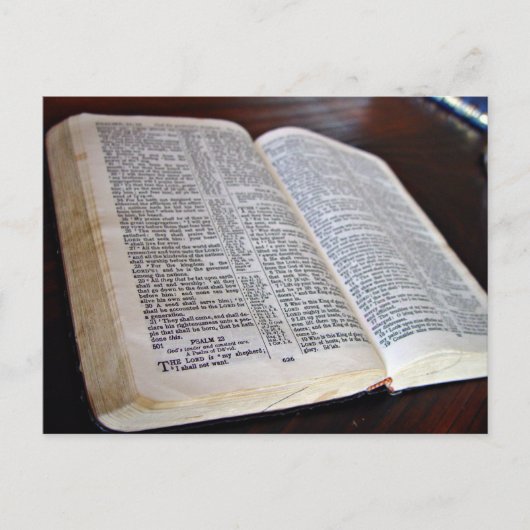 開かれた聖書 ポストカード (正面)