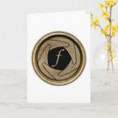 開きの挨拶状 カード (黄色い花)