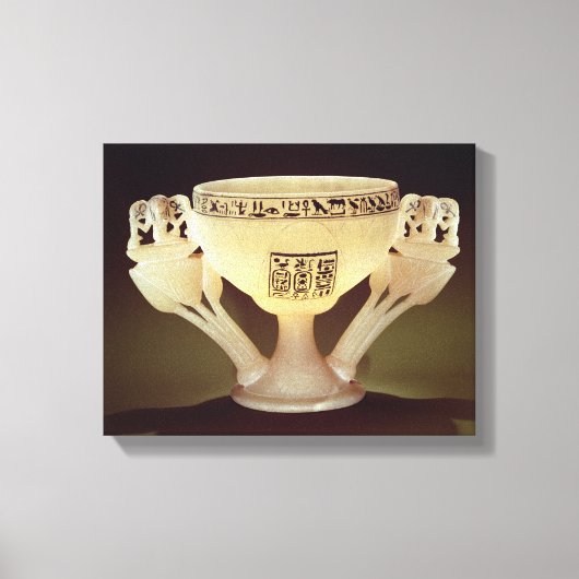 開き半分の型枠の飲みカップ キャンバスプリント (正面)