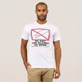 開くのに刃を使用しないで下さい Tシャツ (正面フル)