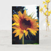 開くひまわり黄緑 カード (黄色い花)