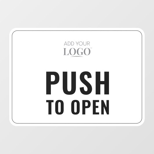 開くプッシュ | ロモダンゴ企業のブランドドア ウィンドウサイン (シート)