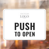 開くプッシュ | ロモダンゴ企業のブランドドア ウィンドウサイン (シート2)