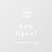 開く |営業時間ロゴ ウィンドウサイン (シート)