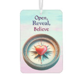 開く、表示す信じる カーエアーフレッシュナー (裏面)