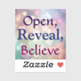 開く、表示す信じる シール