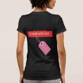 "開けて下さい心配と"--クリスマスの弓ティー Tシャツ (裏面)