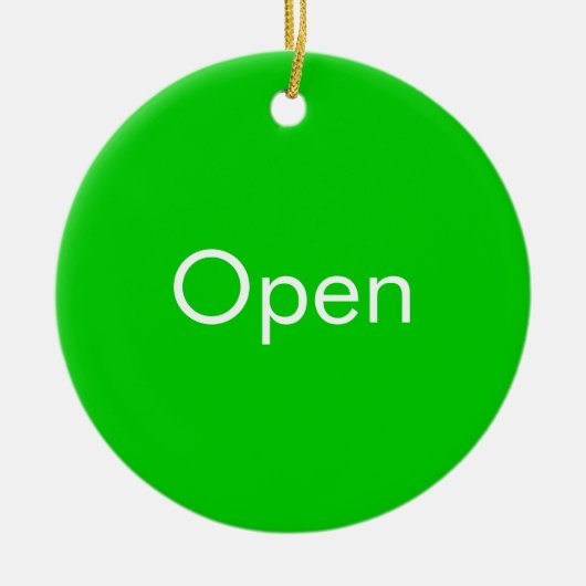 開けて下さい/傍聴禁止の印 セラミックオーナメント (正面)